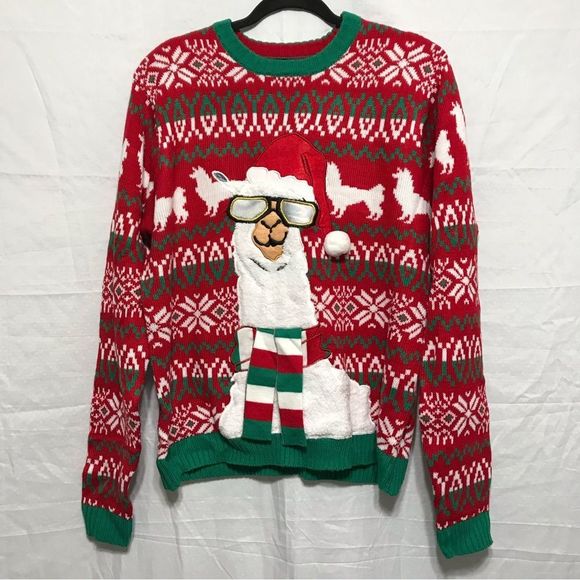 33 Degrees Sweaters 33 Degrees Size Large Llama In Sunglasses